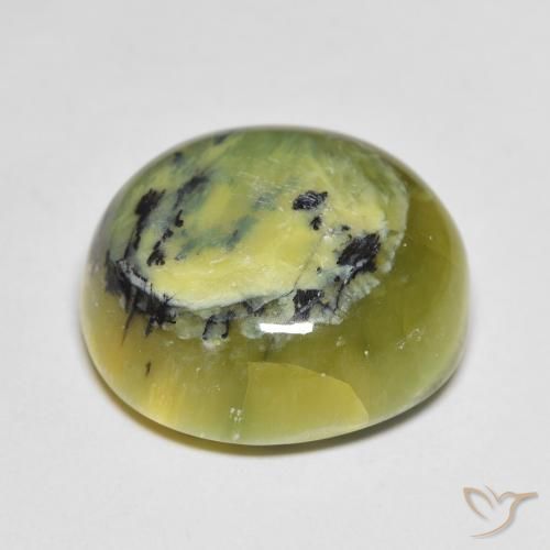 Opal Gemstone in 17.1 x 15.8 mm Size for Sale, Opal Stone in Warm Green Color
