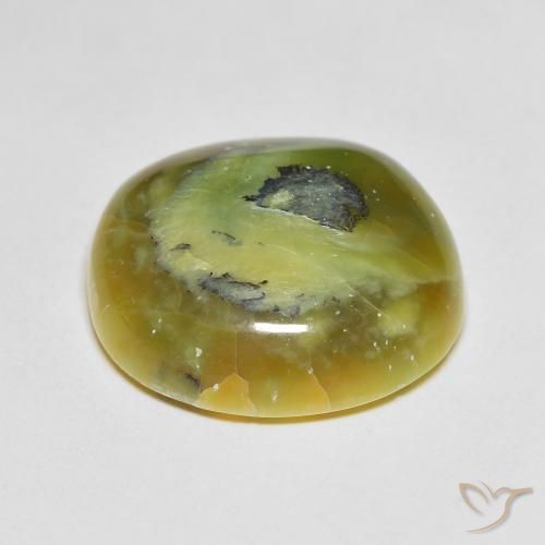 Opal Gemstone in 17.3 x 15.9 mm Size for Sale, Opal Stone in Yellowish Green Color