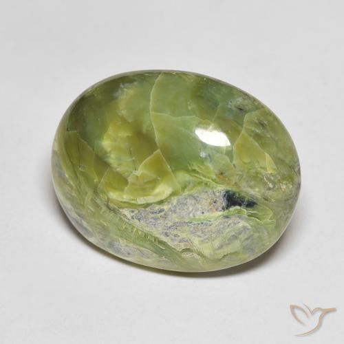 11.93 ct Green Opal Stone, Natural Opal in Oval Cabochon Shape for Sale