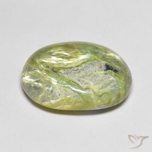 Opal Gemstone in 19.1 x 14.9 mm Size for Sale, Opal Stone in Earth Green Color