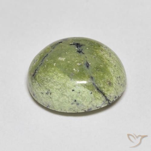 Opal Gemstone in 12.7 x 11.8 mm Size for Sale, Opal Stone in Yellowish Green Color