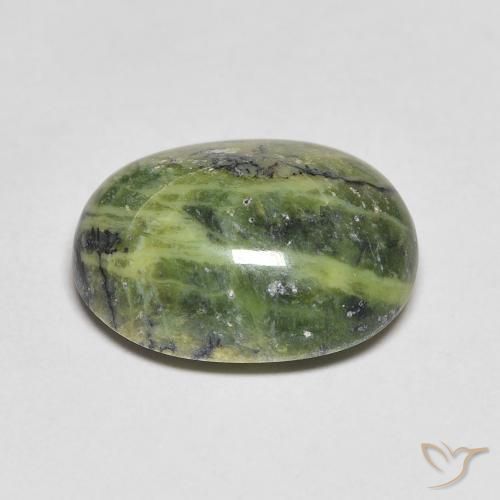 Opal Gemstone in 14.7 x 11.6 mm Size for Sale, Opal Stone in Earth Green Color