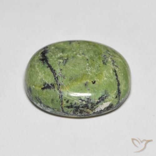Opal Gemstone in 16.6 x 14.3 mm Size for Sale, Opal Stone in Earth Green Color