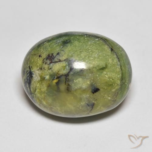13.83 ct Green Opal, 18 x 13.8 mm Oval Cut From Brazil, Photo A