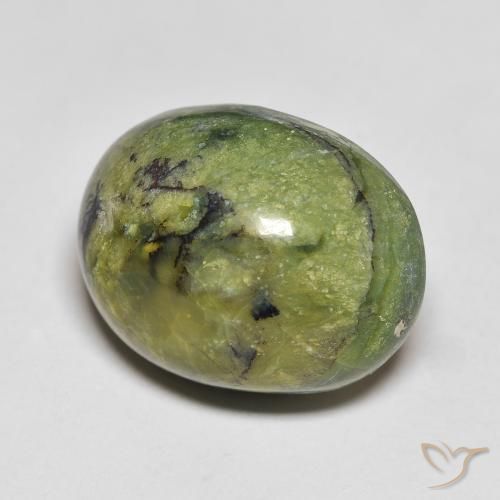 13.83 ct Green Opal Stone, Natural Opal in Oval Cabochon Shape for Sale