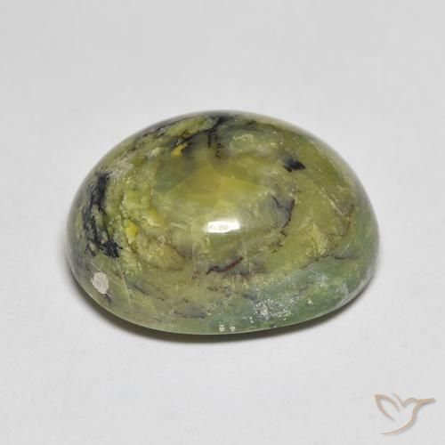 Opal Gemstone in 18 x 13.8 mm Size for Sale, Opal Stone in Warm Green Color