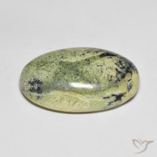 Opal Gemstone in 26.4 x 17.4 mm Size for Sale, Opal Stone in Yellowish Green Color