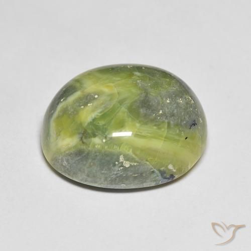 Opal Gemstone in 17 x 14.1 mm Size for Sale, Opal Stone in Earth Green Color