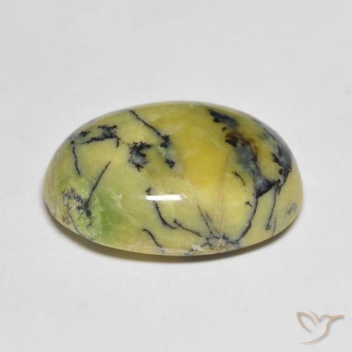 Opal Gemstone in 18.8 x 13.8 mm Size for Sale, Opal Stone in Warm Green Color