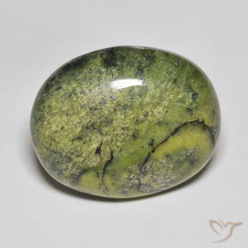 18.75 ct Green Opal, 21.8 x 17.5 mm Oval Cut From Brazil, Photo A