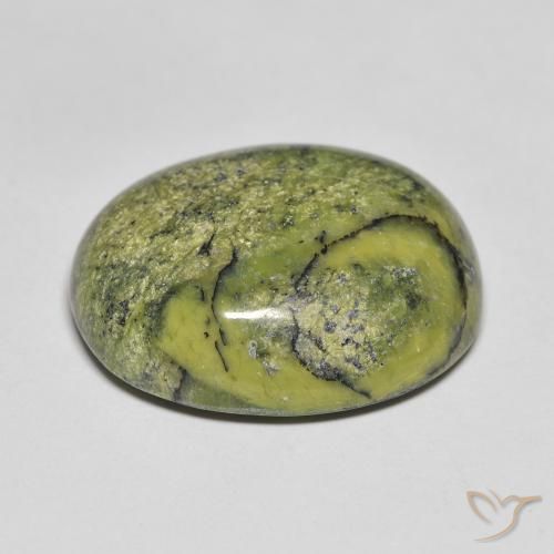 Opal Gemstone in 21.8 x 17.5 mm Size for Sale, Opal Stone in Warm Green Color