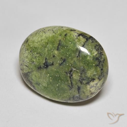 18.09 ct Green Opal Stone, Natural Opal in Oval Cabochon Shape for Sale