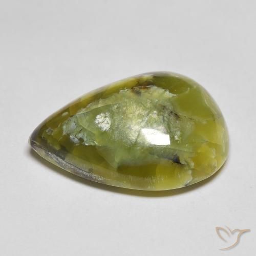 Opal Gemstone in 21.3 x 16.2 mm Size for Sale, Opal Stone in Medium Green Color