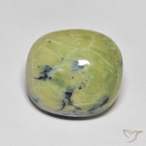 14.28 ct Green Opal, 16.8 x 15.1 mm Oval Cut From Brazil, Photo A