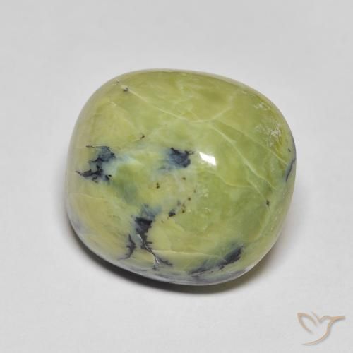 14.28 ct Green Opal Stone, Natural Opal in Oval Cabochon Shape for Sale