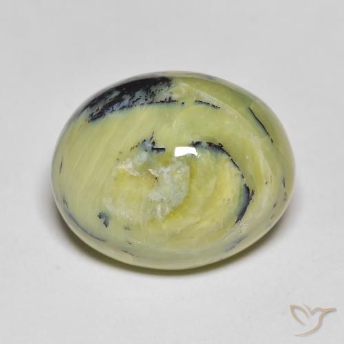 14.17 ct Green Opal, 17.2 x 13.9 mm Oval Cut From Brazil, Photo A