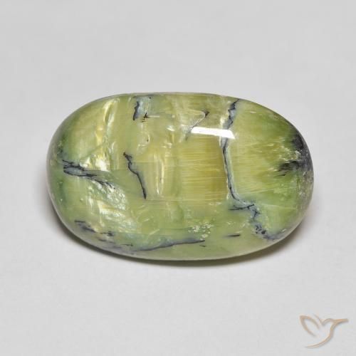10.83ct Natural Warm Green Opal, Oval, Opaque