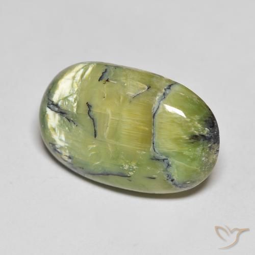 10.83 ct Green Opal Stone, Natural Opal in Oval Cabochon Shape for Sale