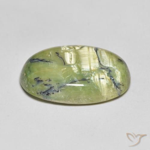 Opal Gemstone in 21.3 x 13.6 mm Size for Sale, Opal Stone in Warm Green Color