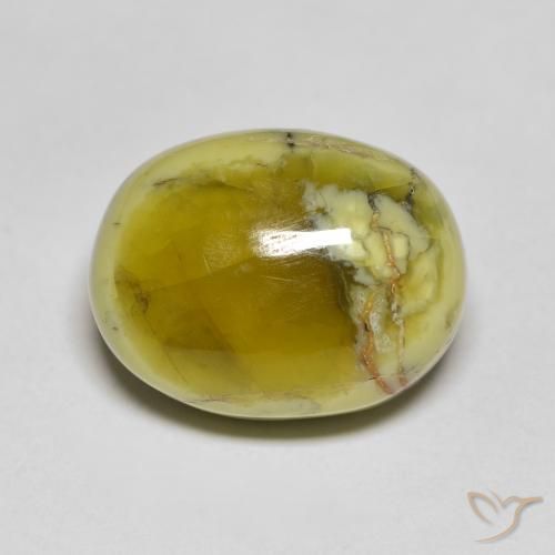 13.36 ct Yellow Opal, 16.7 x 12.9 mm Oval Cut From Brazil, Photo A
