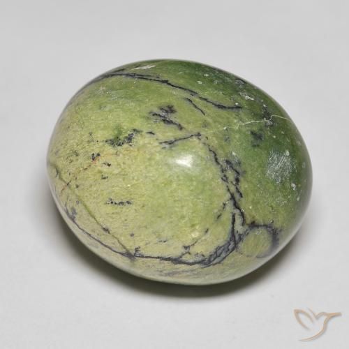 18.90 ct Green Opal Stone, Natural Opal in Oval Cabochon Shape for Sale