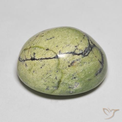 Opal Gemstone in 18.9 x 15.8 mm Size for Sale, Opal Stone in Medium Green Color