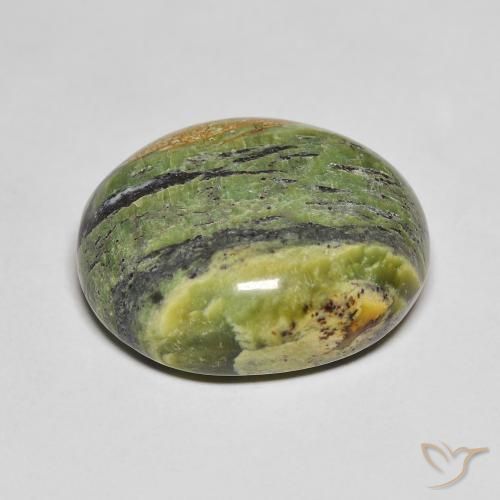 Opal Gemstone in 19.6 x 16.1 mm Size for Sale, Opal Stone in Earth Green Color