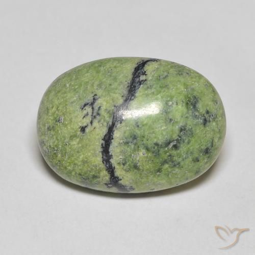 6.66 ct Green Opal, 16.3 x 11.8 mm Oval Cut From Brazil, Photo A