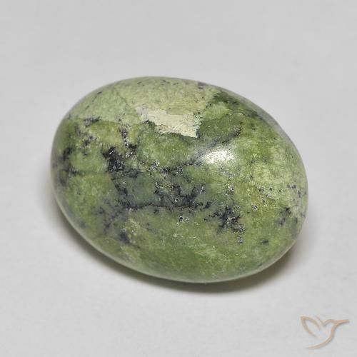 10.14 ct Green Opal Stone, Natural Opal in Oval Cabochon Shape for Sale