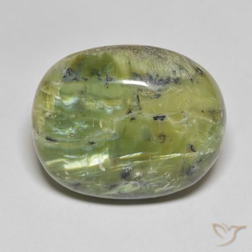 25.34ct Natural Medium Green Opal, Cushion, Opaque