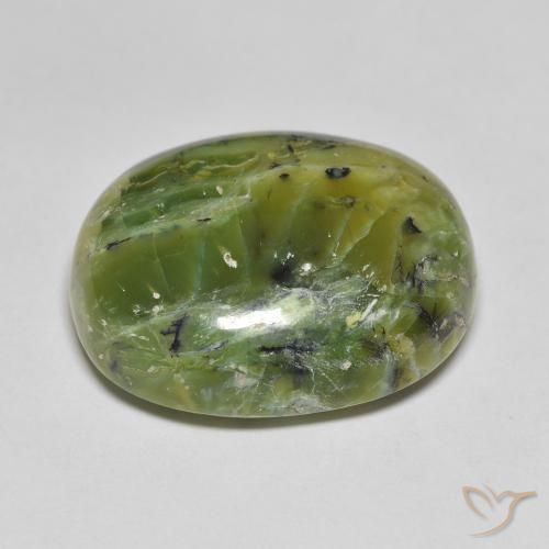 Opal Gemstone in 22.6 x 18.5 mm Size for Sale, Opal Stone in Medium Green Color