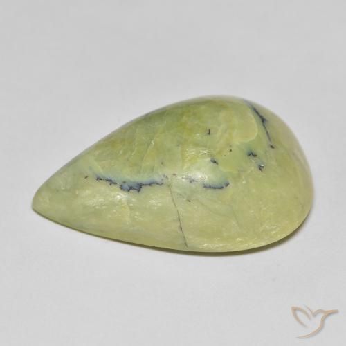 Opal Gemstone in 27.1 x 18.5 mm Size for Sale, Opal Stone in Yellowish Green Color