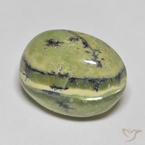 11.81 ct Green Opal Stone, Natural Opal in Oval Cabochon Shape for Sale