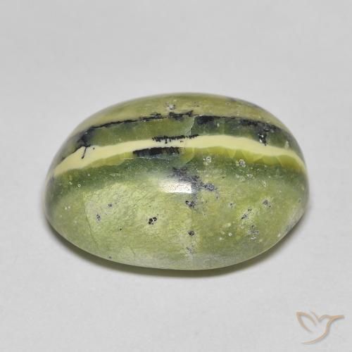 Opal Gemstone in 17.9 x 13.7 mm Size for Sale, Opal Stone in Earth Green Color