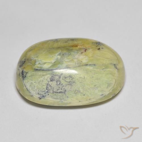 Opal Gemstone in 23.7 x 17 mm Size for Sale, Opal Stone in Medium Green Color