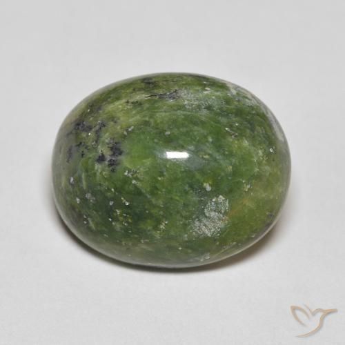 Opale verde taglio ovale da 9,18 ct dal Brasile, dimensione 16 x 12,8mm, pietra preziosa naturale non trattati , purezza Opaque, Opale Ovale cabochon da 1 pz, durezza Mohs di 5,5 - 6,5, Simboleggia l'amore, la passione, il desiderio, Photo A