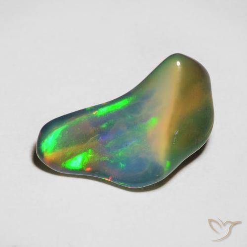 2.14 ct Multicolor Opal Stone, Natural Opal in Fancy Cabochon Shape for Sale
