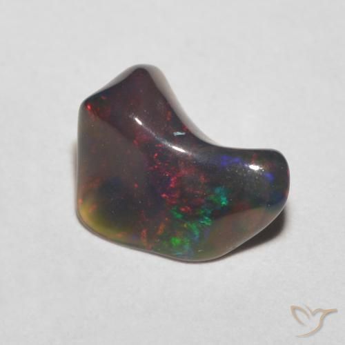 0.83 ct Multicolor Opal Stone, Natural Opal in Fancy Cabochon Shape for Sale