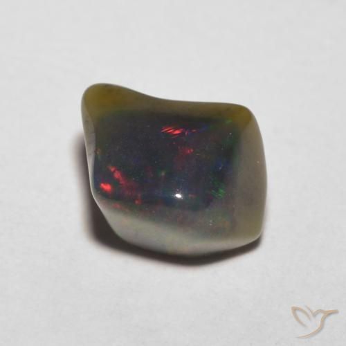 0.90 ct Multicolor Opal Stone, Natural Opal in Fancy Cabochon Shape for Sale