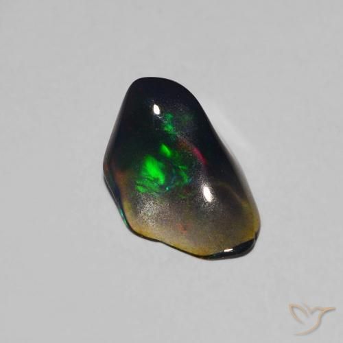 0.49 ct Multicolor Opal Stone, Natural Opal in Fancy Cabochon Shape for Sale