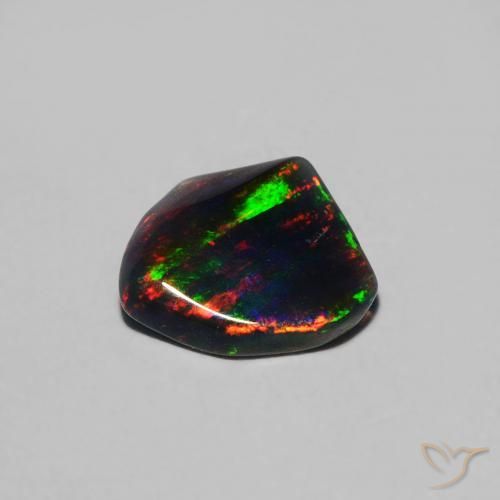 0.56 ct Multicolor Opal Stone, Natural Opal in Fancy Cabochon Shape for Sale