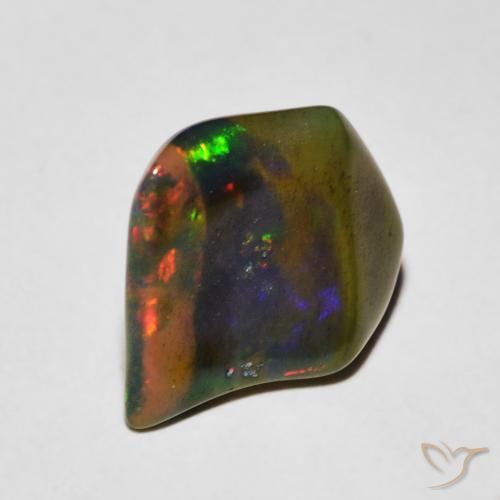 2.25 ct Multicolor Opal Stone, Natural Opal in Fancy Cabochon Shape for Sale