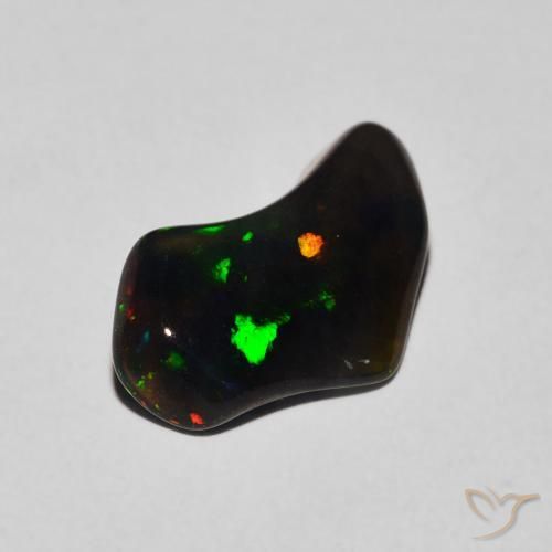 1,11ct Cabochon fantasia multicolore Opale dall'Etiopia, Dimension 13x7,6 mm, Natural Affumicato Gemstone, Translucent Clarity, 1 piece Opale in Multicolore Color, Mohs Hardness of 5,5 - 6,5, Simboleggia l'amore, la passione, il desiderio, Photo A