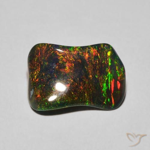 1.54 ct Multicolor Opal Stone, Natural Opal in Fancy Cabochon Shape for Sale