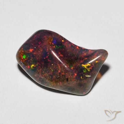 1.63 ct Multicolor Opal Stone, Natural Opal in Fancy Cabochon Shape for Sale