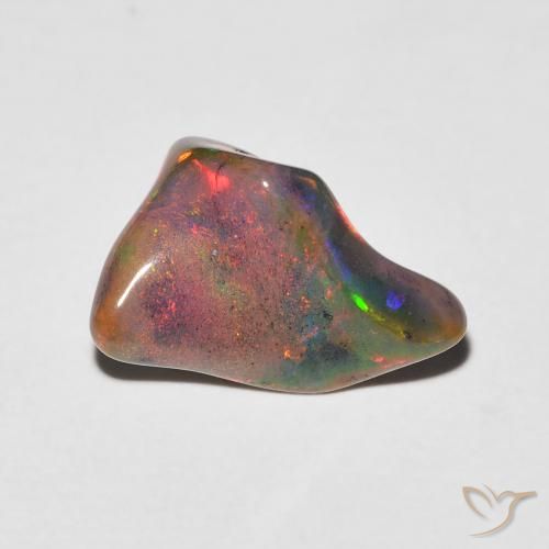 1,85 ct fancy-schliff mehrfarbiger Opal aus Äthiopien, Größe 11,4x7,6 mm, natürlicher Edelstein, Translucent Reinheit, 1 Stück fancy-schliff Opal, Mohs-Härte von 5,5 - 6,5 , Symbolisiert Liebe, Leidenschaft, Verlangen, Photo A