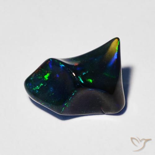 1.30 ct Multicolor Opal Stone, Natural Opal in Fancy Cabochon Shape for Sale