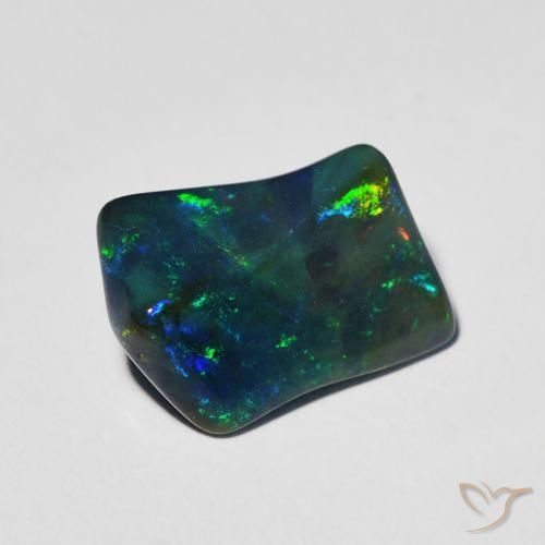 1.97 ct Multicolor Opal Stone, Natural Opal in Fancy Cabochon Shape for Sale