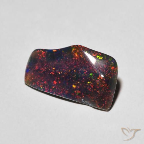1.02 ct Multicolor Opal Stone, Natural Opal in Fancy Cabochon Shape for Sale
