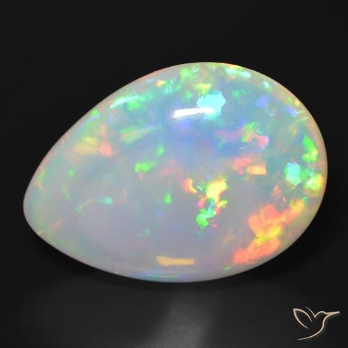 Ópalo blanco de 33,02 ct, corte de pera de 30 x 21,2 mm de Australia, Photo A